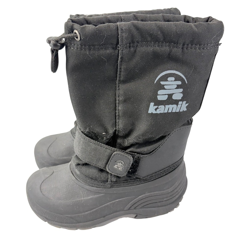 Kamik Snow Boots Little Kids Size 13 Black Waterproof Insulated Winter Boots